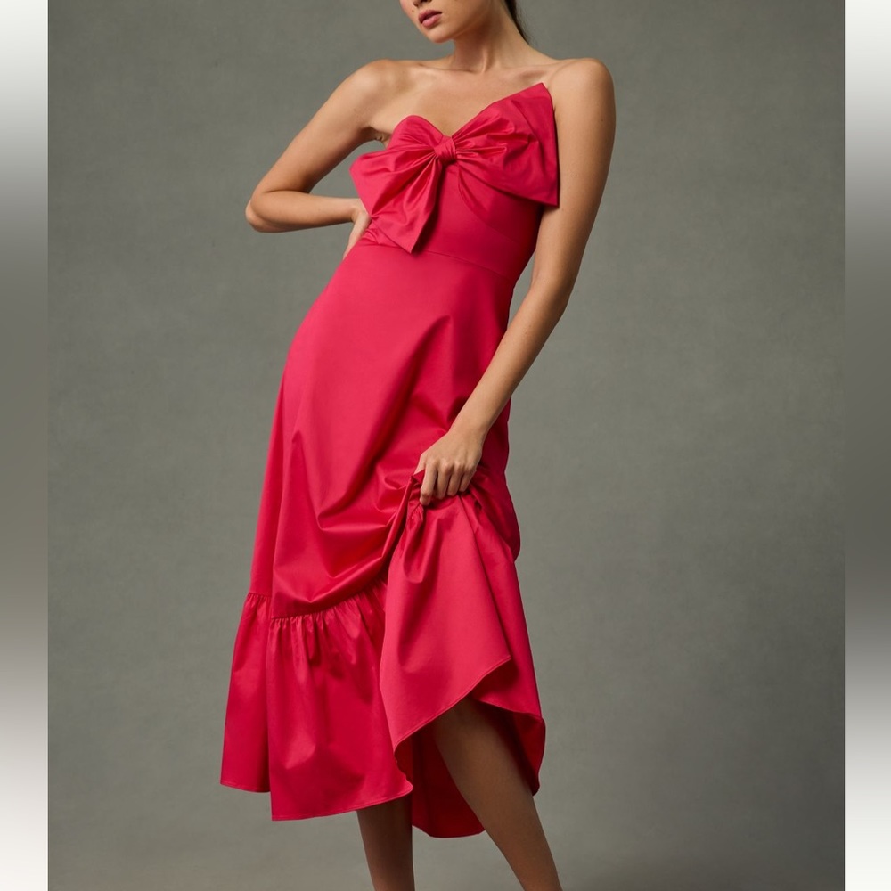 Anthropologie hutch bow tie maxi dress